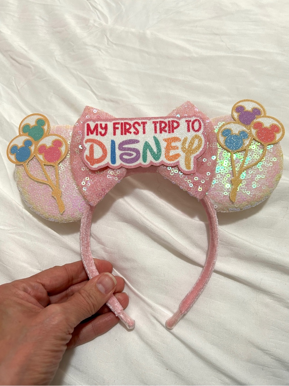 NWOT Minnie Ears First Disney Trip headband